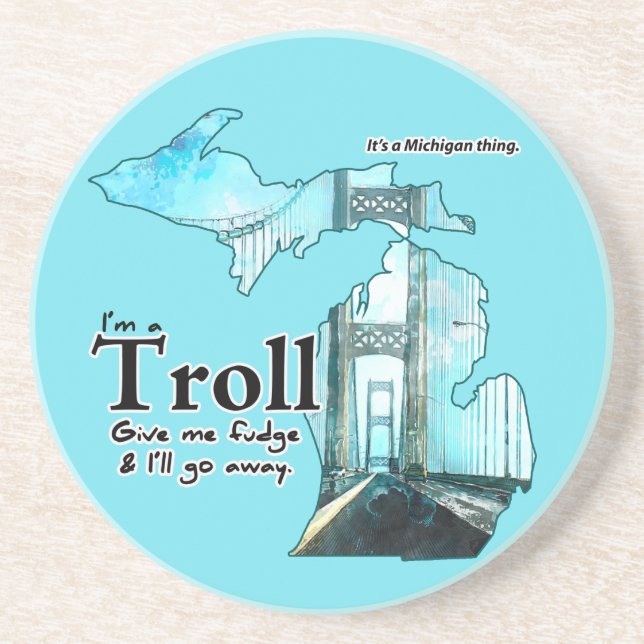 Posavasos De Arenisca Michigan Troll Coaster (Frente)