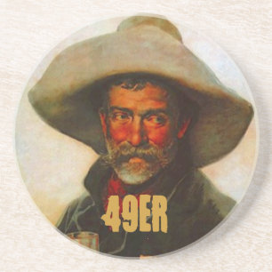 Posavasos De Arenisca Mineros 49 de la fiebre del oro del minero de la