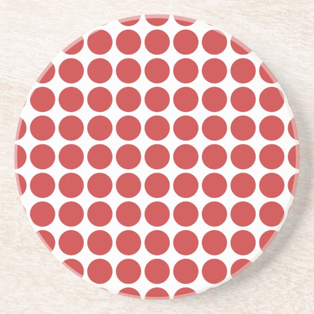 Posavasos De Arenisca Mini Polka Dots Coaster (Frente)