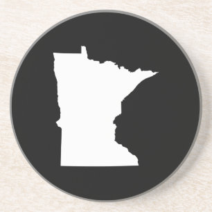 Posavasos De Arenisca Minnesota en Blanco y Negro