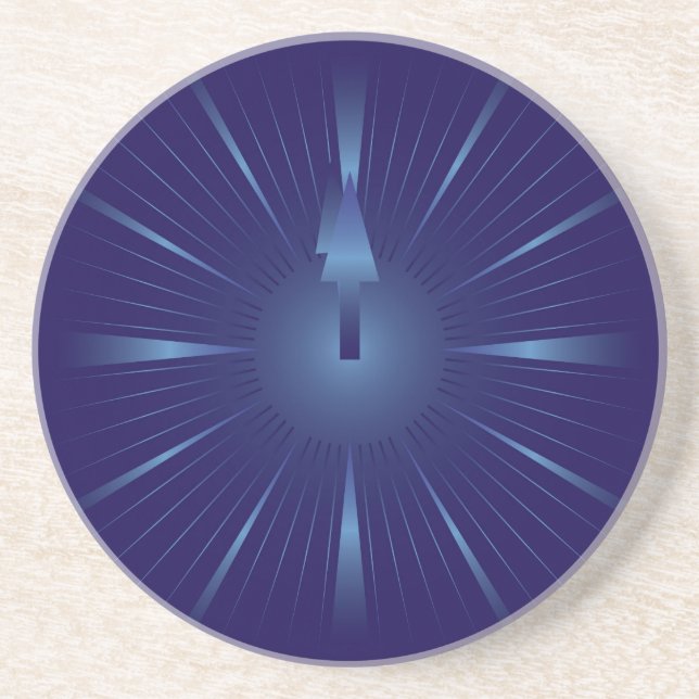 Posavasos De Arenisca minuto de zafiro (Frente)