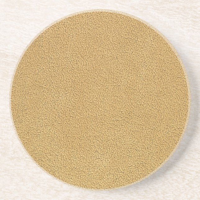 Posavasos De Arenisca Mirada de Brown Ultrasuede del camello (Frente)