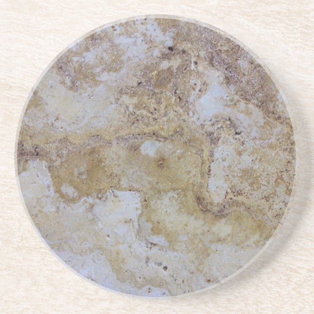 Posavasos De Arenisca mirada de la piedra del travertino (Frente)