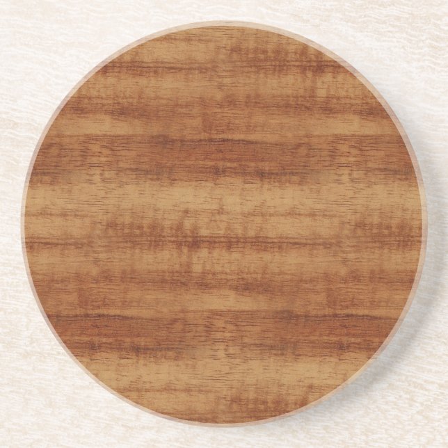 Posavasos De Arenisca Mirada de madera del grano del acacia rizado de (Frente)