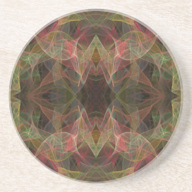Posavasos De Arenisca Misc Series-13— Red Green Coaster 1 of (Frente)