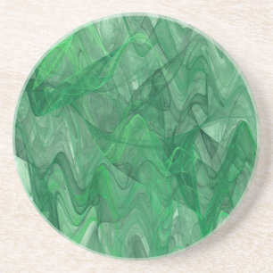 Posavasos De Arenisca Misc Series-3— Green Coaster 1 of