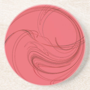 Posavasos De Arenisca Misc Series-4— La montaña rusa rosa 1 de