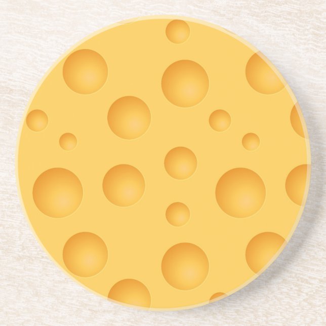 Posavasos De Arenisca Modelo amarillo del queso (Frente)