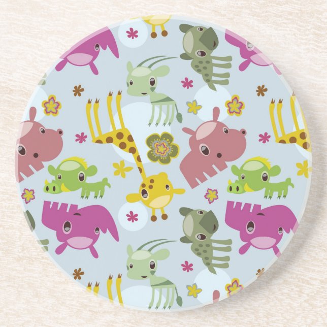Posavasos De Arenisca modelo animal del safari (Frente)