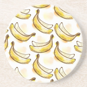 Posavasos De Arenisca Modelo con el plátano