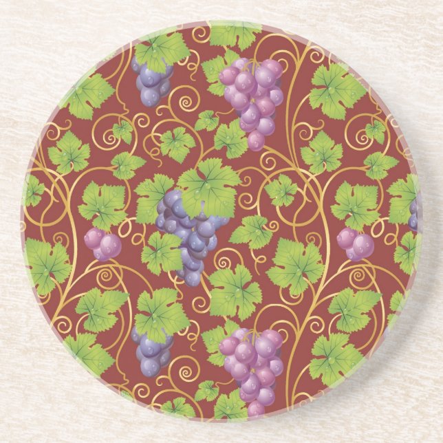 Posavasos De Arenisca Modelo de la uva (Frente)