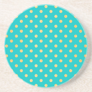Posavasos De Arenisca Modelo de lunares del purpurina del oro de la