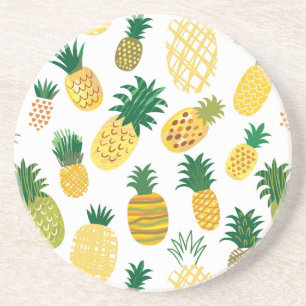 Posavasos De Arenisca Modelo de moda de la piña