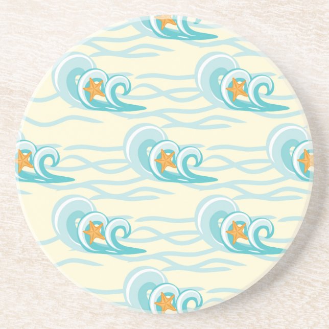 Posavasos De Arenisca Modelo de ondas suave (Frente)