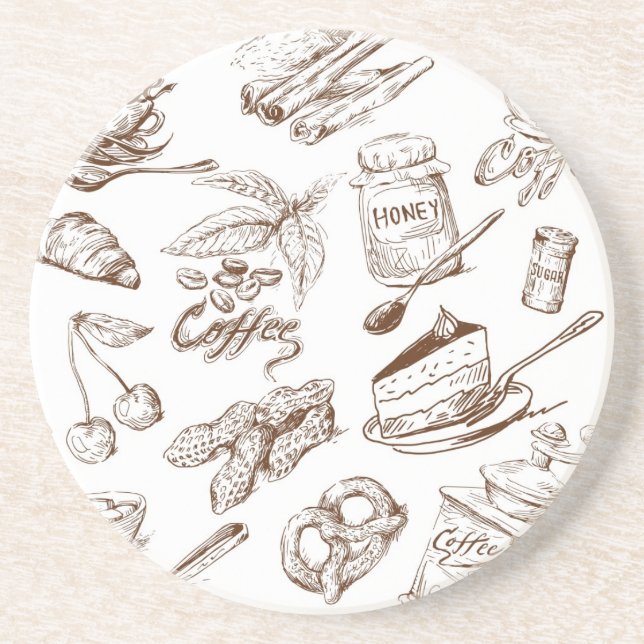 Posavasos De Arenisca Modelo de papel (Frente)