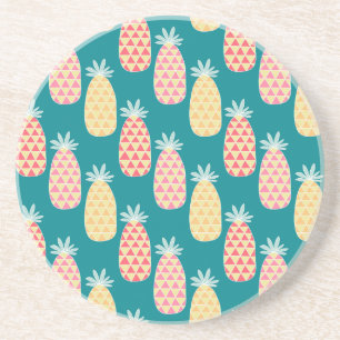 Posavasos De Arenisca Modelo del Doodle de la piña