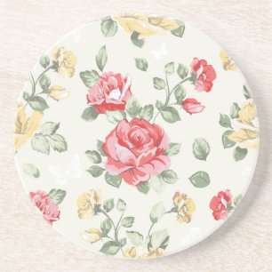 Posavasos De Arenisca Modelo del papel pintado de la elegancia de rosas