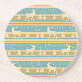 Posavasos De Arenisca Modelo étnico nórdico del Año Nuevo