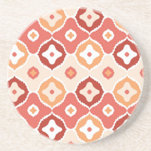Posavasos De Arenisca Modelo geométrico del ikat de oro