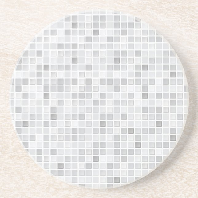 Posavasos De Arenisca Modelo gris de las tejas (Frente)