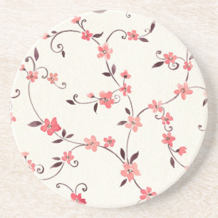 Posavasos De Arenisca Modelo inconsútil de la acuarela con la primavera