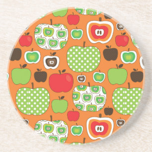 Posavasos De Arenisca Modelo lindo del ilustracion de la manzana