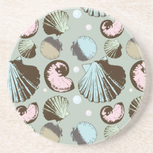 Posavasos De Arenisca Modelo retro del Seashell
