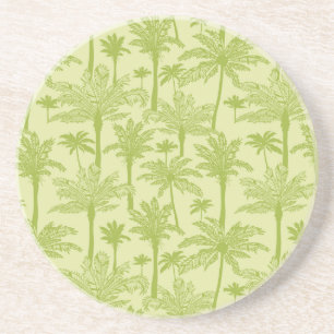 Posavasos De Arenisca Modelo verde de las palmeras