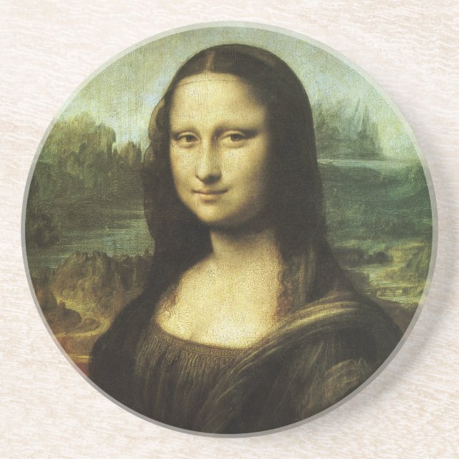 Posavasos De Arenisca Mona Lisa de Leonardo da Vinci, arte renacentista (Frente)