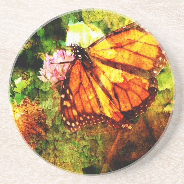 Posavasos De Arenisca Monarch Grunge (Frente)