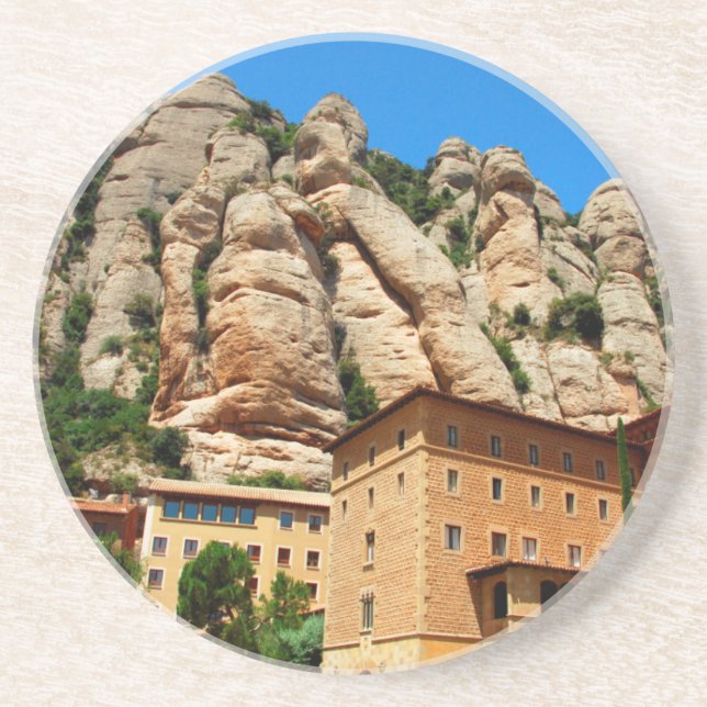 Posavasos De Arenisca Monasterio de Montserrat, Cataluña, España (Frente)