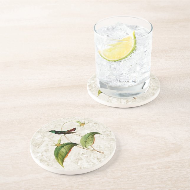 Posavasos De Arenisca Monasterio de piedra arenisca del colibrí de mango (Lado)