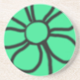 Posavasos De Arenisca Monasterio Floral Mod (Verde)