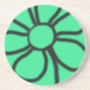Posavasos De Arenisca Monasterio Floral Mod (Verde)