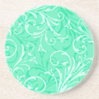 Posavasos De Arenisca Moneda Verde de la escoria ornamental