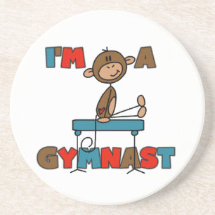 Posavasos De Arenisca Mono Soy un Gimnasta