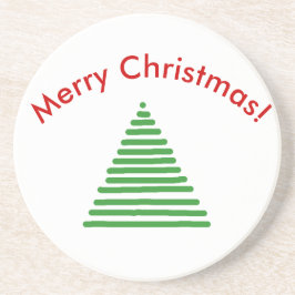 Posavasos De Arenisca Monstruo - Árbol estilizado con texto curvo