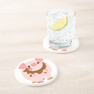 Posavasos De Arenisca Monstruo de cerdo Personalizado de chocolate