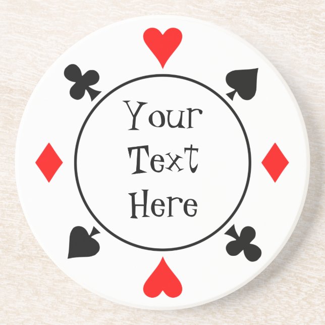 Posavasos De Arenisca Monstruo de Chip de Casino (Frente)