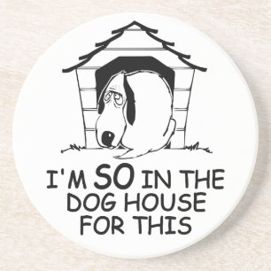 Posavasos De Arenisca Monstruo de color DOG HOUSE personalizado