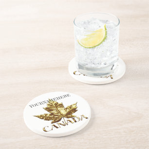 Posavasos De Arenisca Monstruo de equipo Canadá de oro de montaña