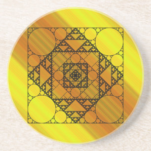 Posavasos De Arenisca Monstruo de geometría fractal
