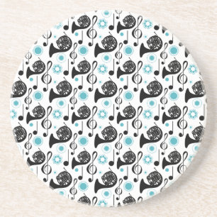 Posavasos De Arenisca Monstruo de notas del Cuerno de Francia