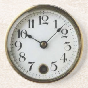 Posavasos De Arenisca Monstruo de reloj de bolsillo antiguo