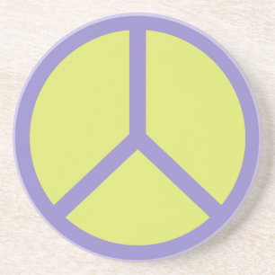 Posavasos De Arenisca Monstruo de signos de paz colorido