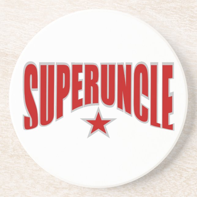 Posavasos De Arenisca Monstruo de suPERINCULO - personalizable (Frente)