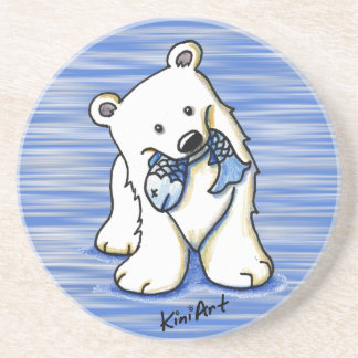 Posavasos De Arenisca Monstruo del oso polar