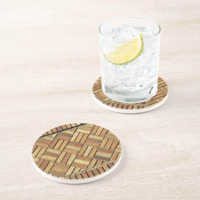 Posavasos De Arenisca Monstruo - Patrón de ladrillo (Lado)