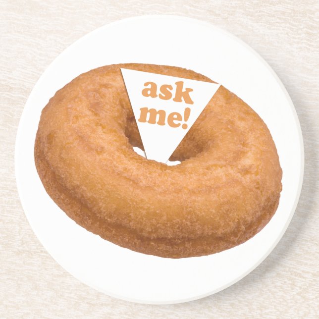 Posavasos De Arenisca Monstruo personalizado Donut Humor (Frente)