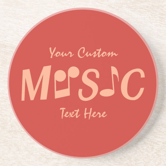 Posavasos De Arenisca Monstruo personalizado MUSICAL (Frente)